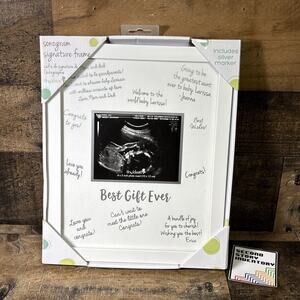 Tiny Ideas Sonogram Signature Frame Guest Book, Ultrasound Picture Keepsake Baby